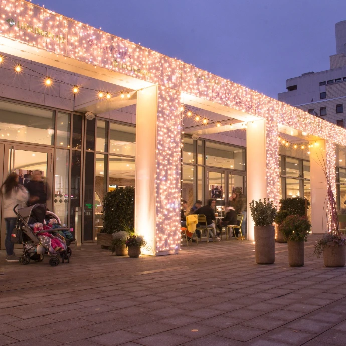 Weihnachtsbeleuchtung Marstall Center Fassadenbeleuchtung Marstall Center Ludwigsburg
