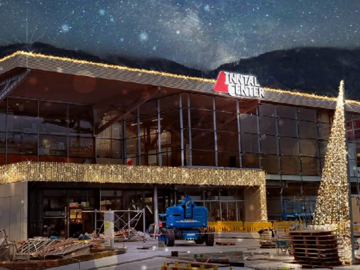 Visualisierung Weihnachtsbeleuchtung Inntalcenter Telfs